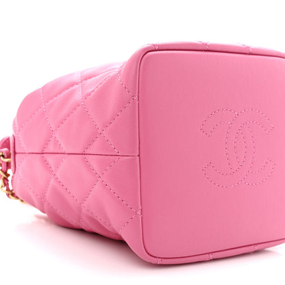 Chanel Lambskin Quilted Small Perfect Meeting Hobo Pink 9 of 10