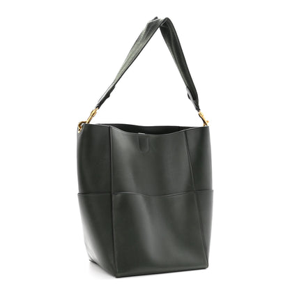 Celine Supersoft Calfskin Sangle Bucket Bag Bottle Green 3 of 9