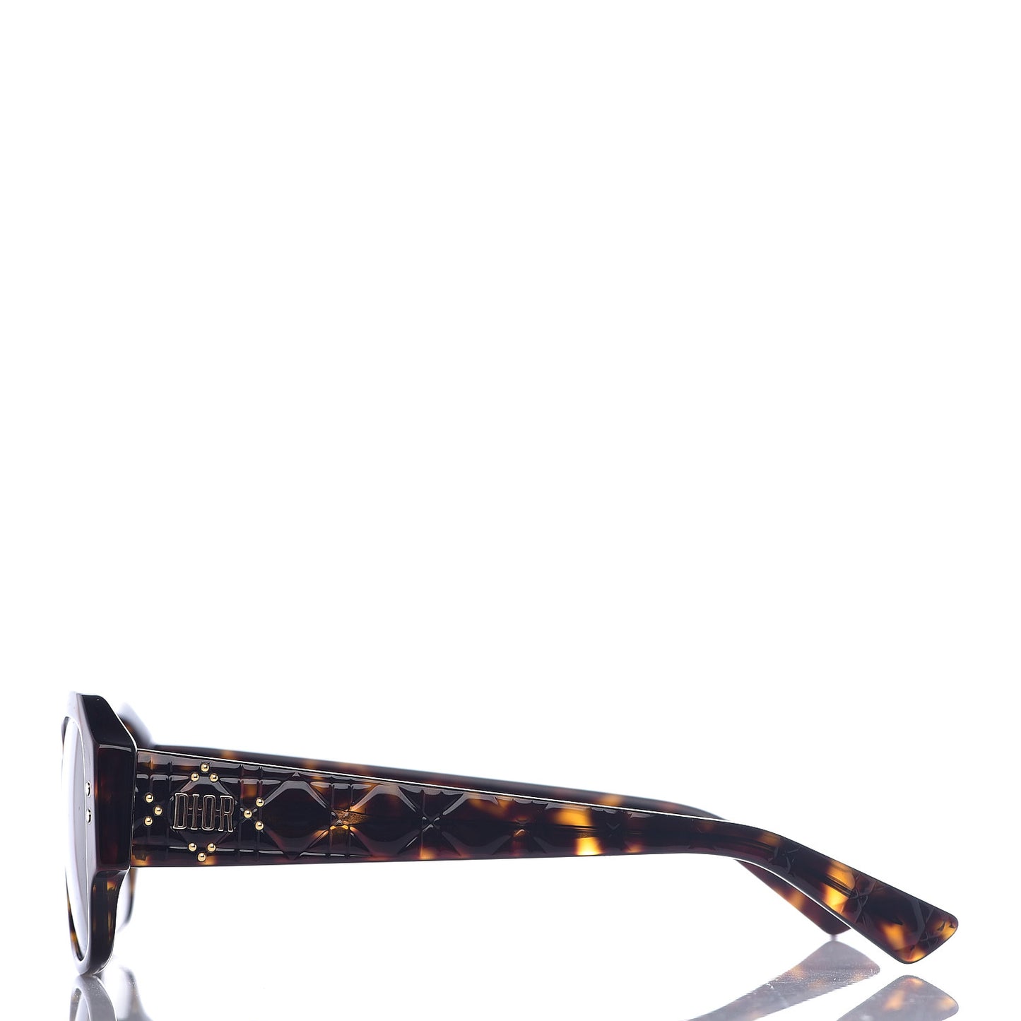 Acetate Cannage Lady Dior Studs 5 Sunglasses Havana