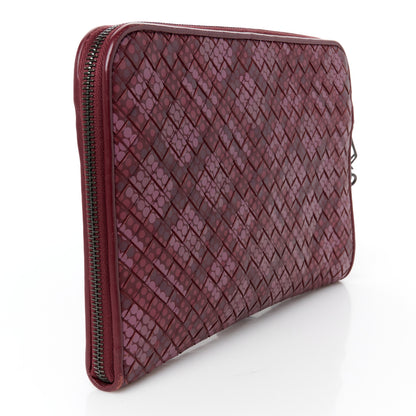 Bottega Veneta Nappa Intrecciato Polka Dot Small Document Case Burgundy 3 of 8