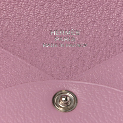 Hermes Chevre Mysore Calvi Card Case Mauve Sylvestre 5 of 8