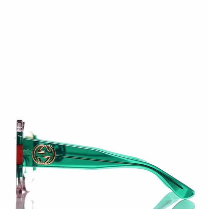 Gucci Square Web Frame GG0178S Sunglasses Green Red 3 of 6