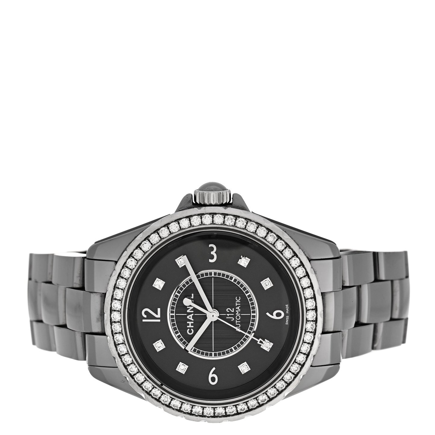Titanium Ceramic Diamond Bezel 38mm J12 Automatic Watch
