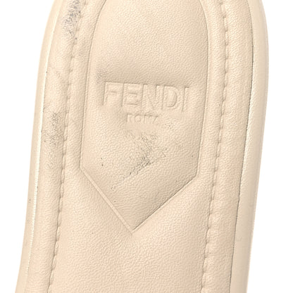 Fendi Vitello Cuoio FFold Flat Slide Sandals 39 Off-White 9 of 10