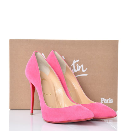 Christian Louboutin Suede Pigalle Follies 100 Pumps 37.5 Darling 8 of 8