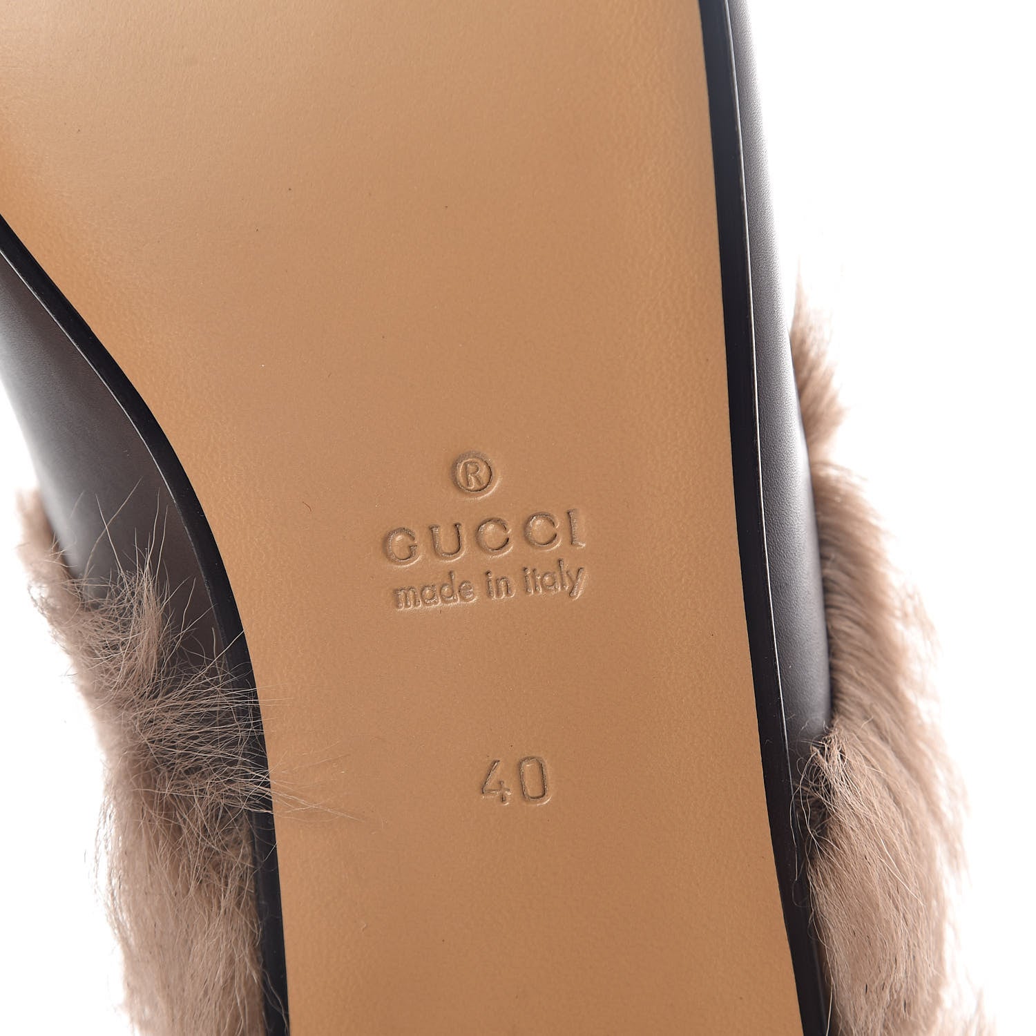 Gucci Calfskin Fur Womens Princetown Slippers 40 Brown 6 of 8