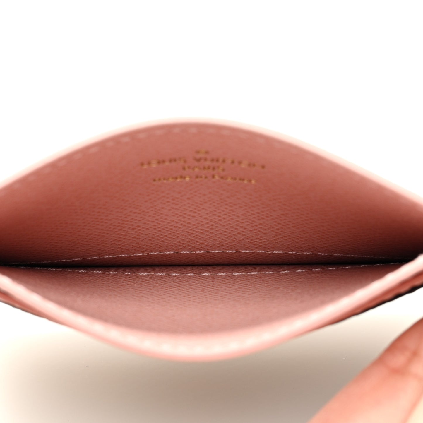Monogram LV Charms Card Holder Rose Ballerine