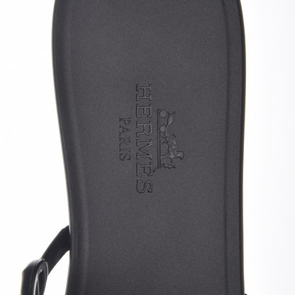 Hermes Rubber Chaine d'Ancre Rivage Sandals 35 Black 7 of 8