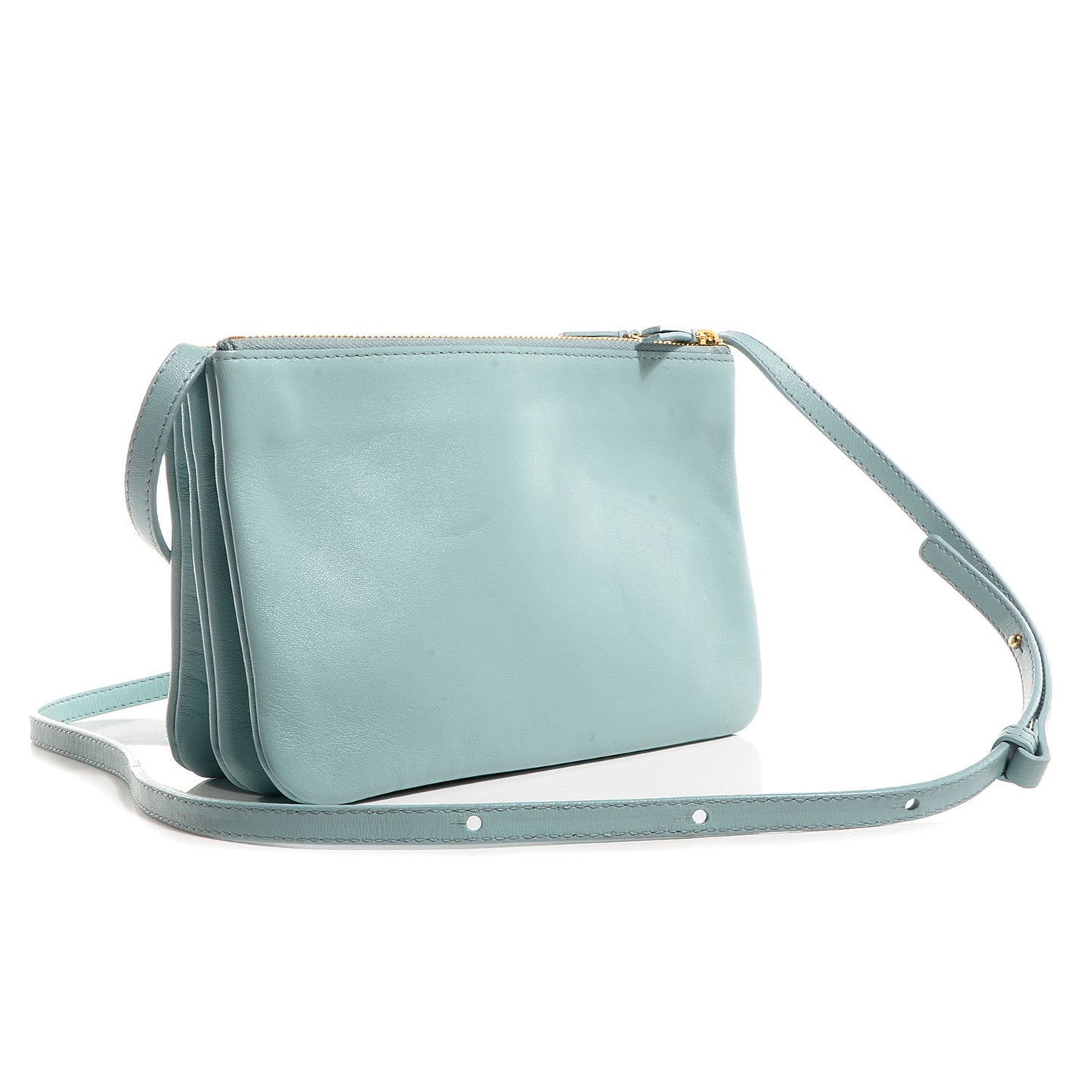 Lambskin Small Trio Crossbody Bag Glacier