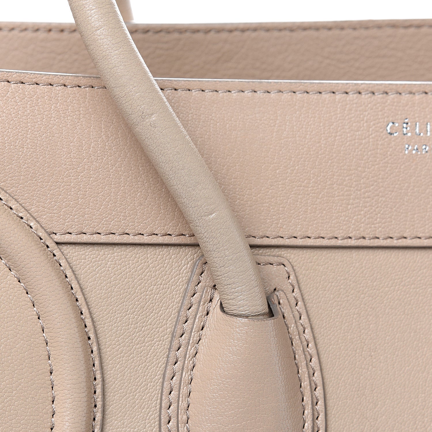 Celine Goatskin Mini Luggage Sand 14 of 19