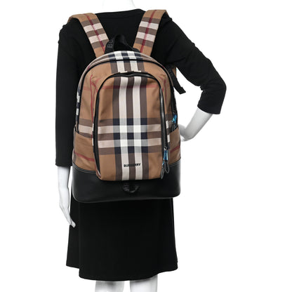 Burberry Tan Check Calfskin Jack Backpack Birch Brown 2 of 9