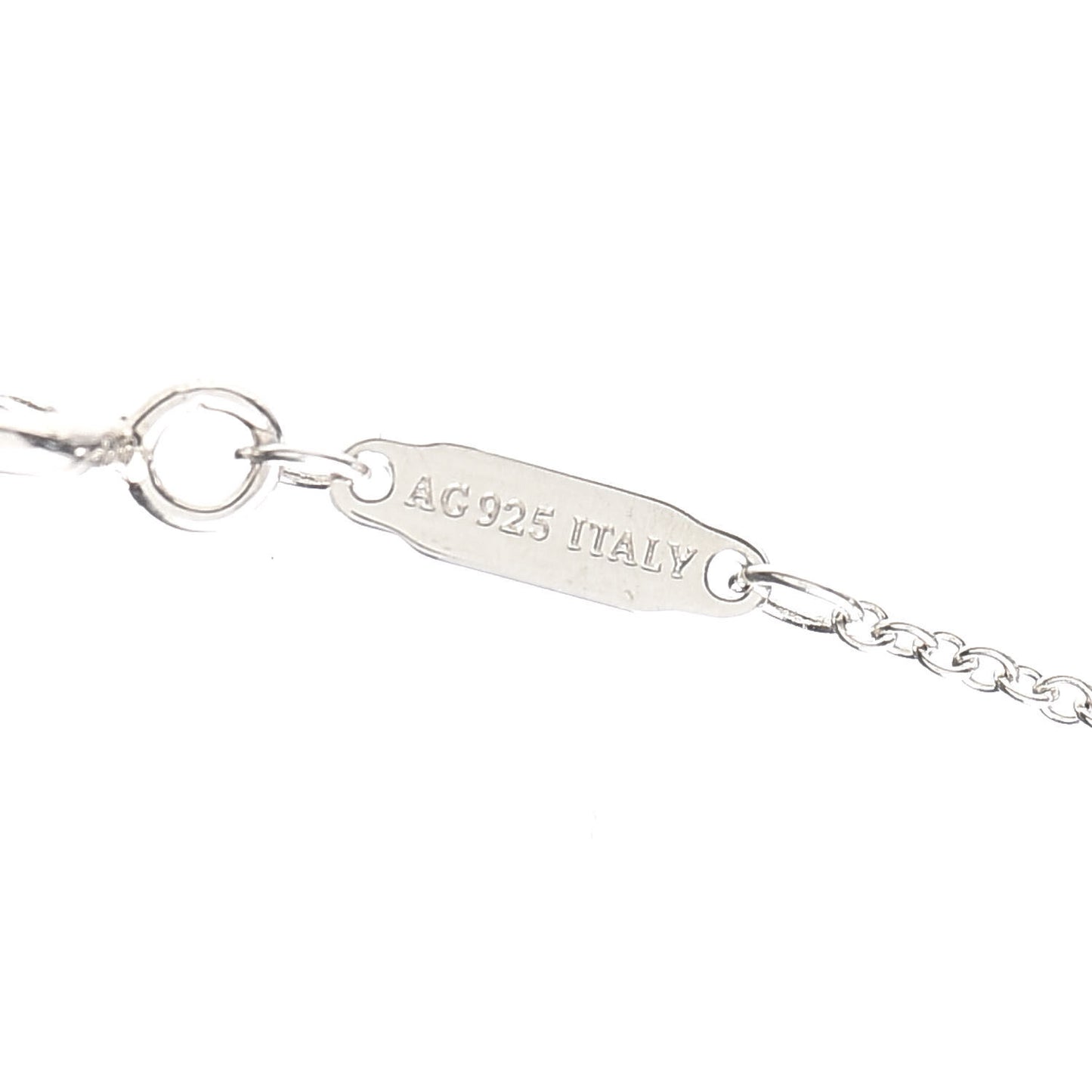Sterling Silver Large T Smile Pendant Necklace