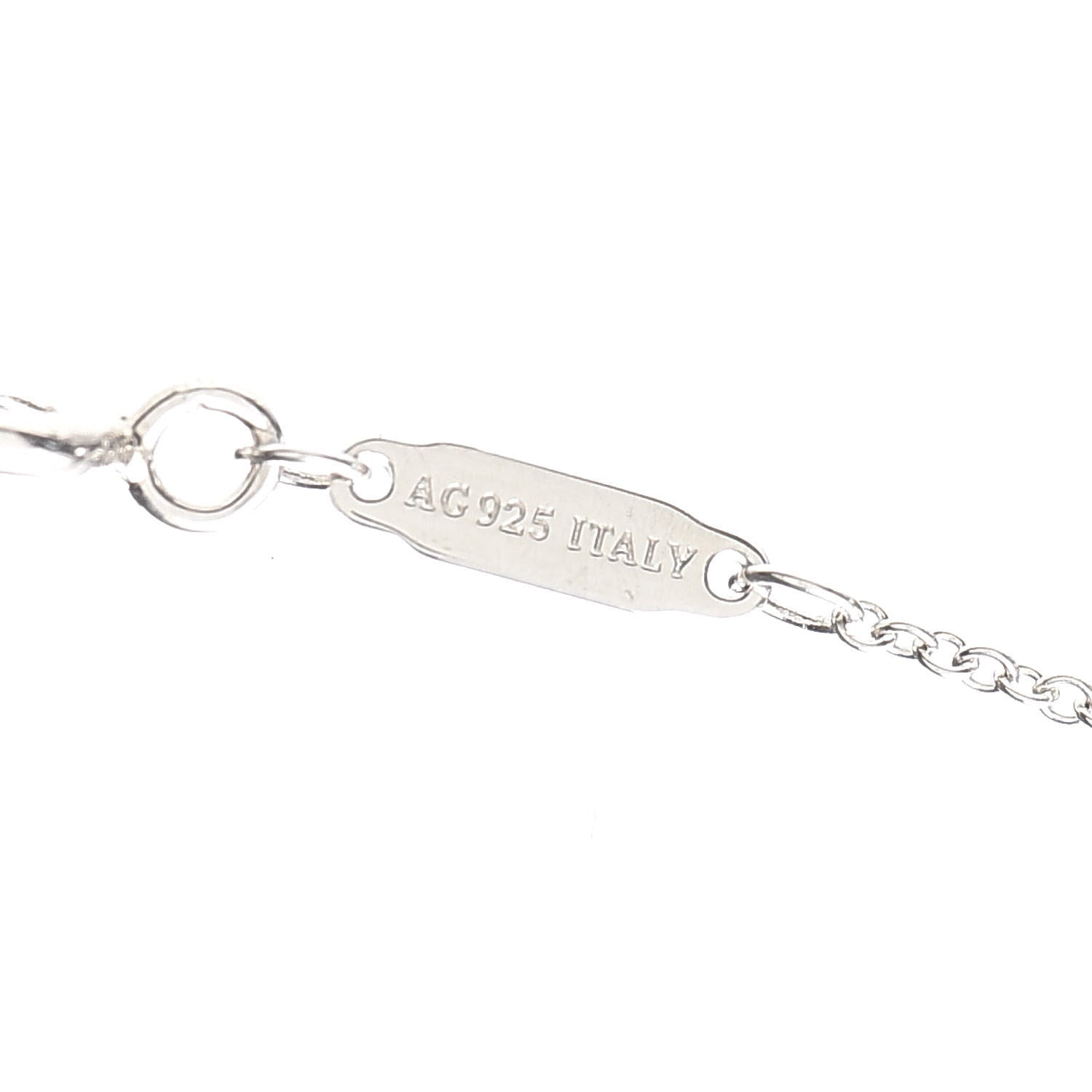 Tiffany Sterling Silver Large T Smile Pendant Necklace 5 of 6
