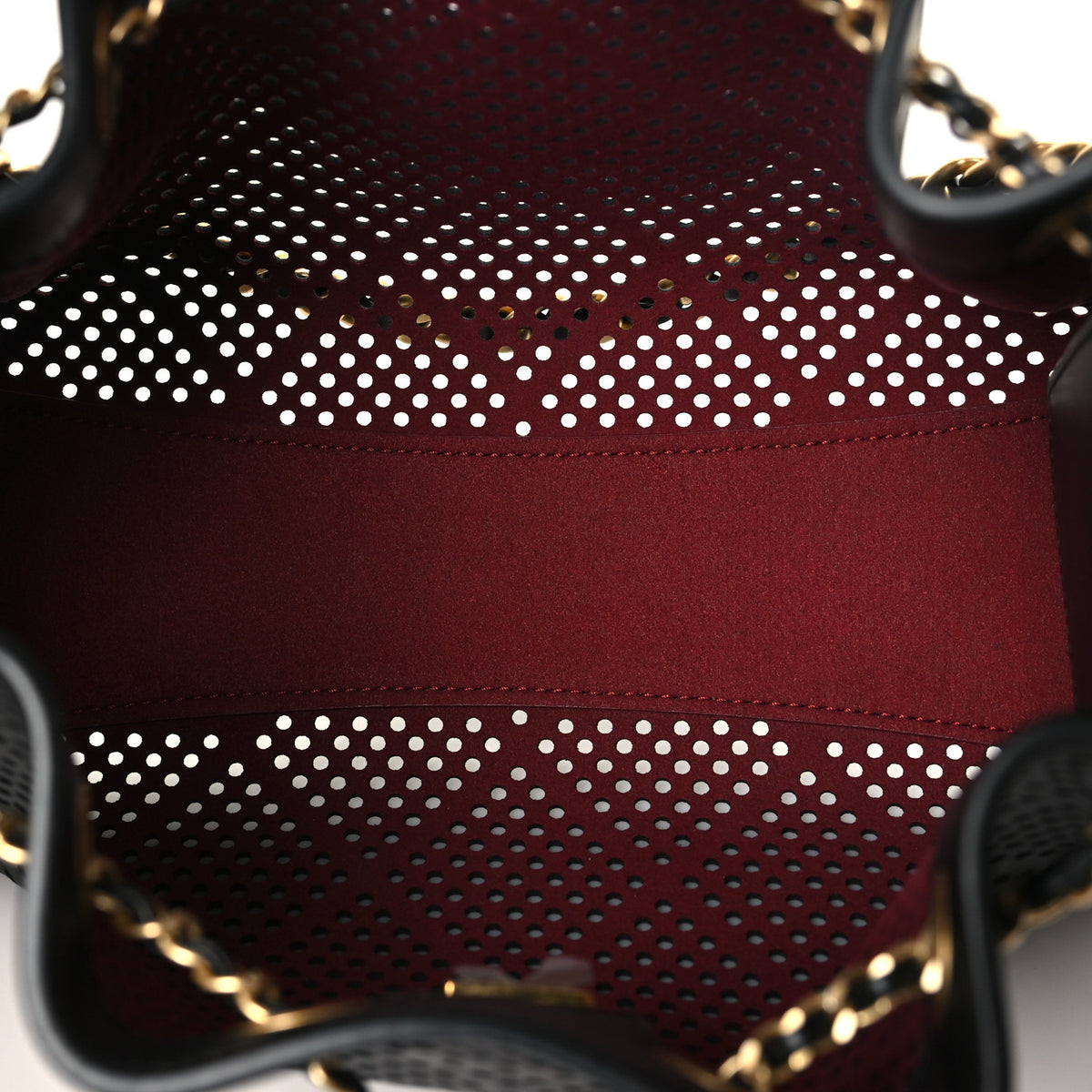 Chanel Perforated Calfskin Mini Chanel 25 Handbag Black 5 of 10
