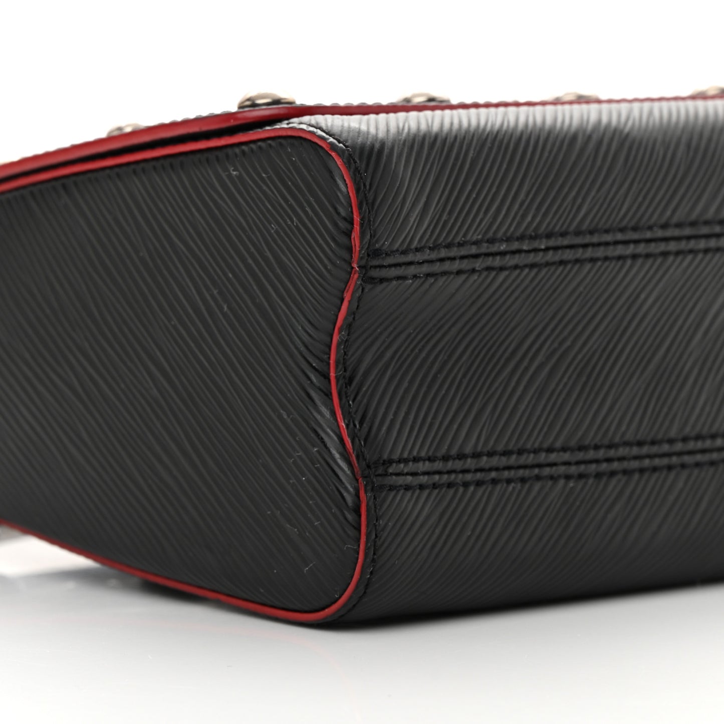 Epi Studded Twist Shoulder Bag MM Black