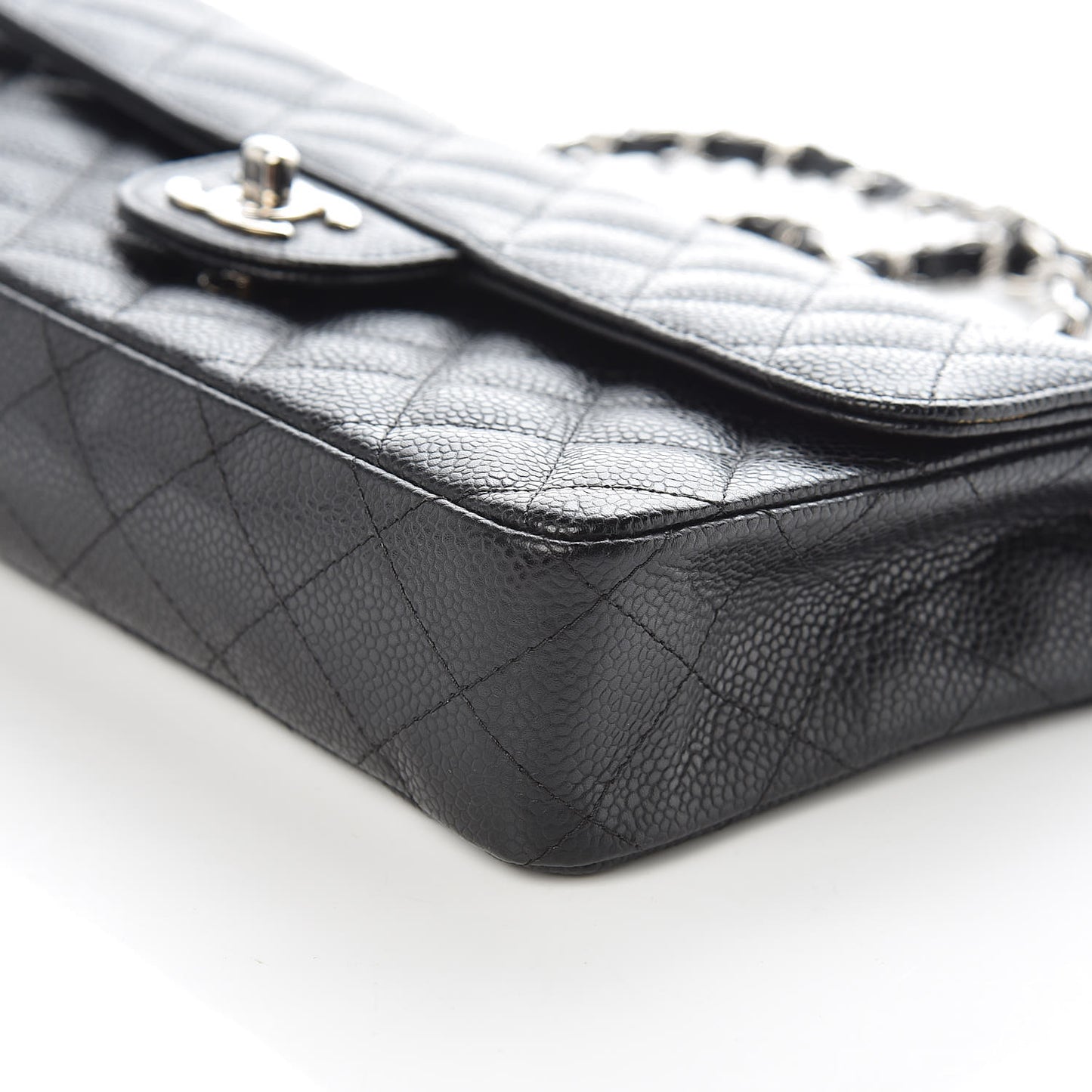 Caviar Quilted East West Flap Black