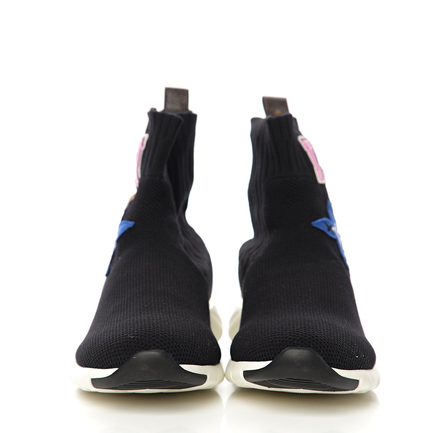 Louis Vuitton Stretch Fabric LV Black Heart Sock Sneaker 39 Black 2 of 8