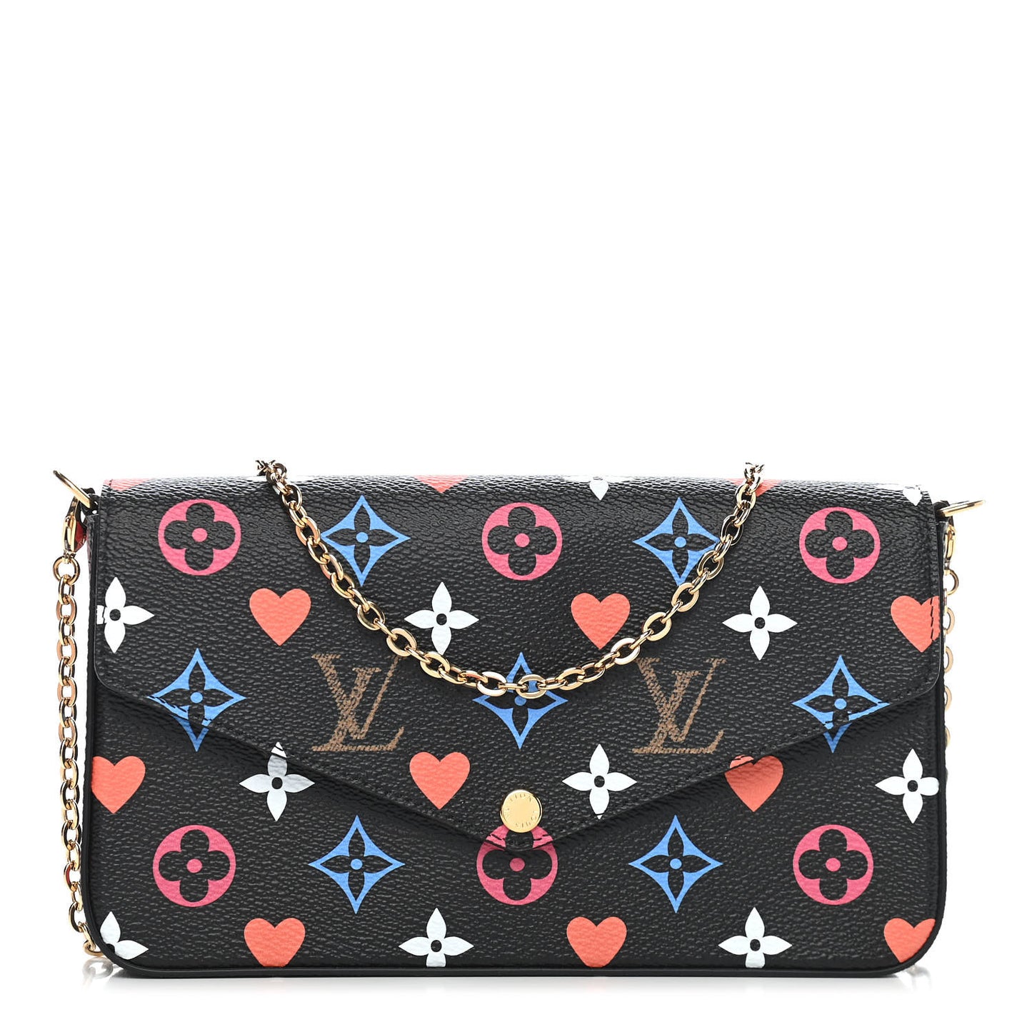 Game On Felicie Chain Wallet Black