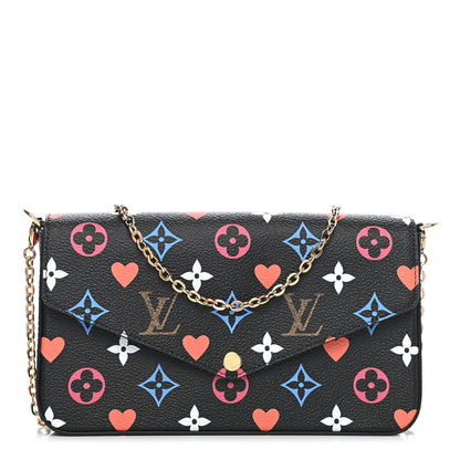 Louis Vuitton Game On Felicie Chain Wallet Black 1 of 9