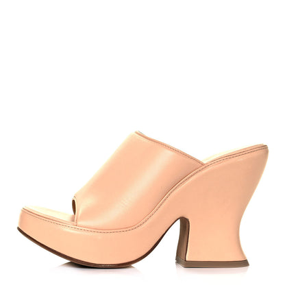 Bottega Veneta Nappa Slide Platform 115 Wedge Sandals 38 Macaroon 1 of 10