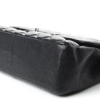 Chanel Caviar Quilted Jumbo Double Flap Black 7 of 12