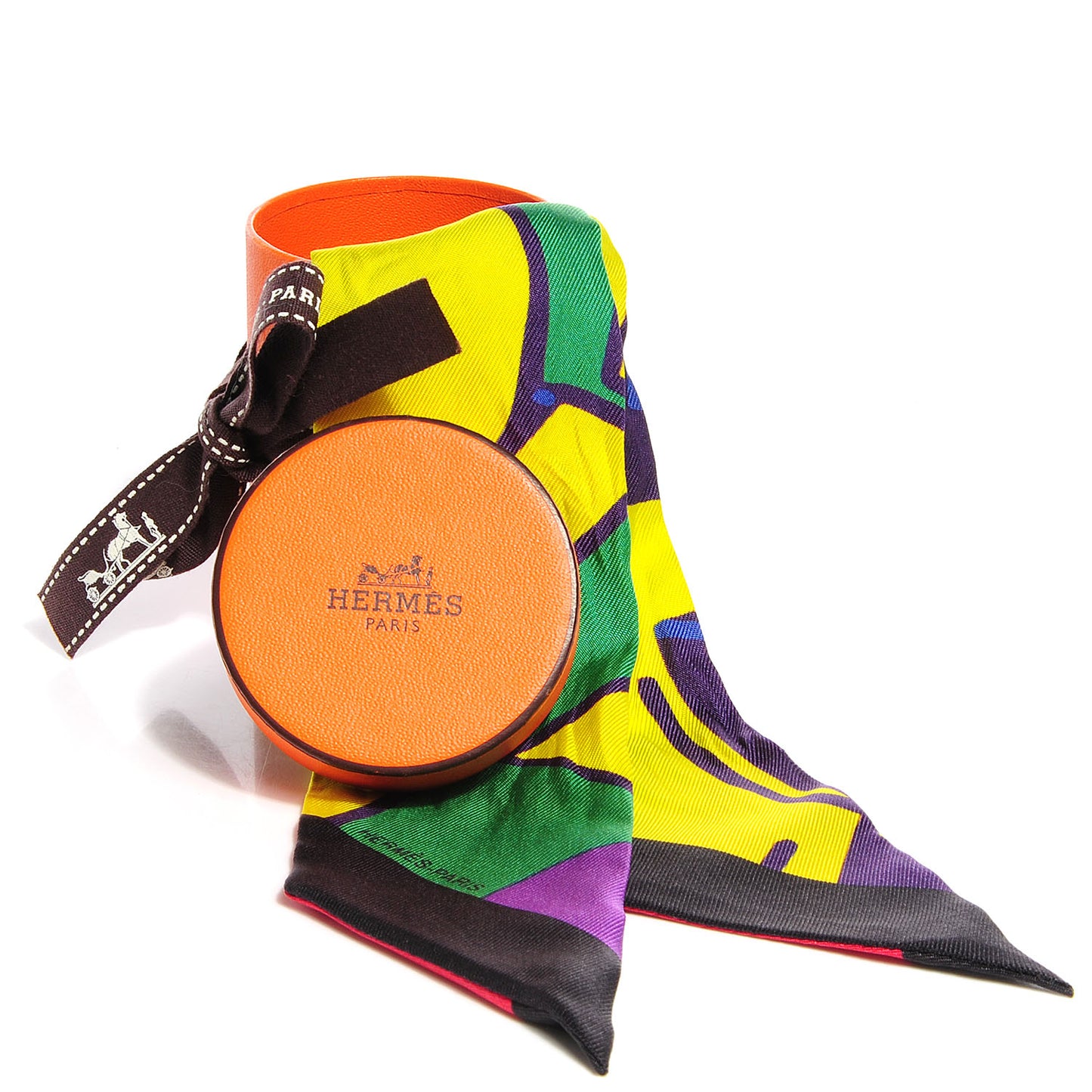 Silk Graff Graffiti Twilly Noir Jaune Vert