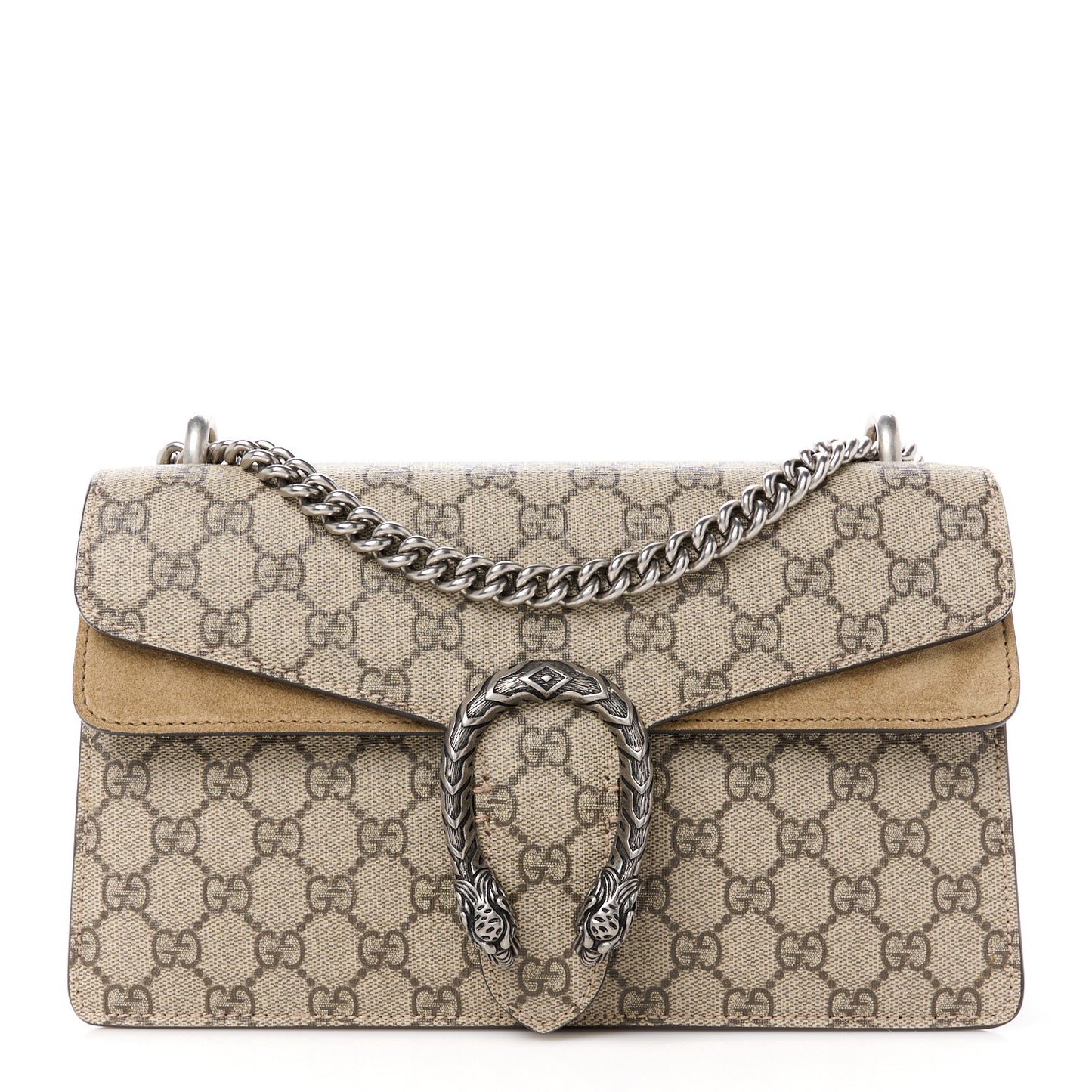 GG Supreme Monogram Small Dionysus Shoulder Bag Taupe