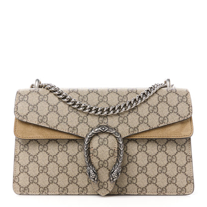 Gucci GG Supreme Monogram Small Dionysus Shoulder Bag Taupe 1 of 13