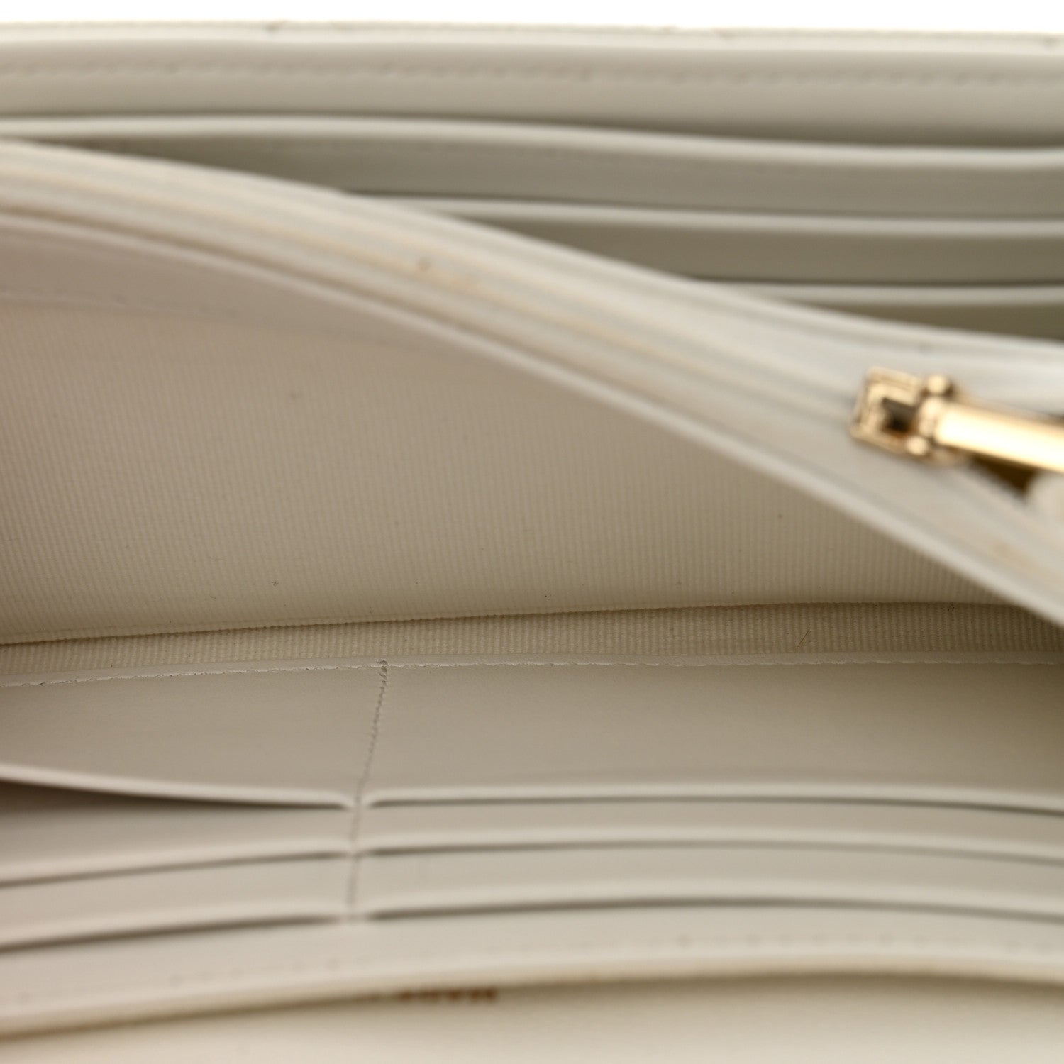 Chanel Caviar Quilted Large Gusset Flap Wallet White 6 of 13