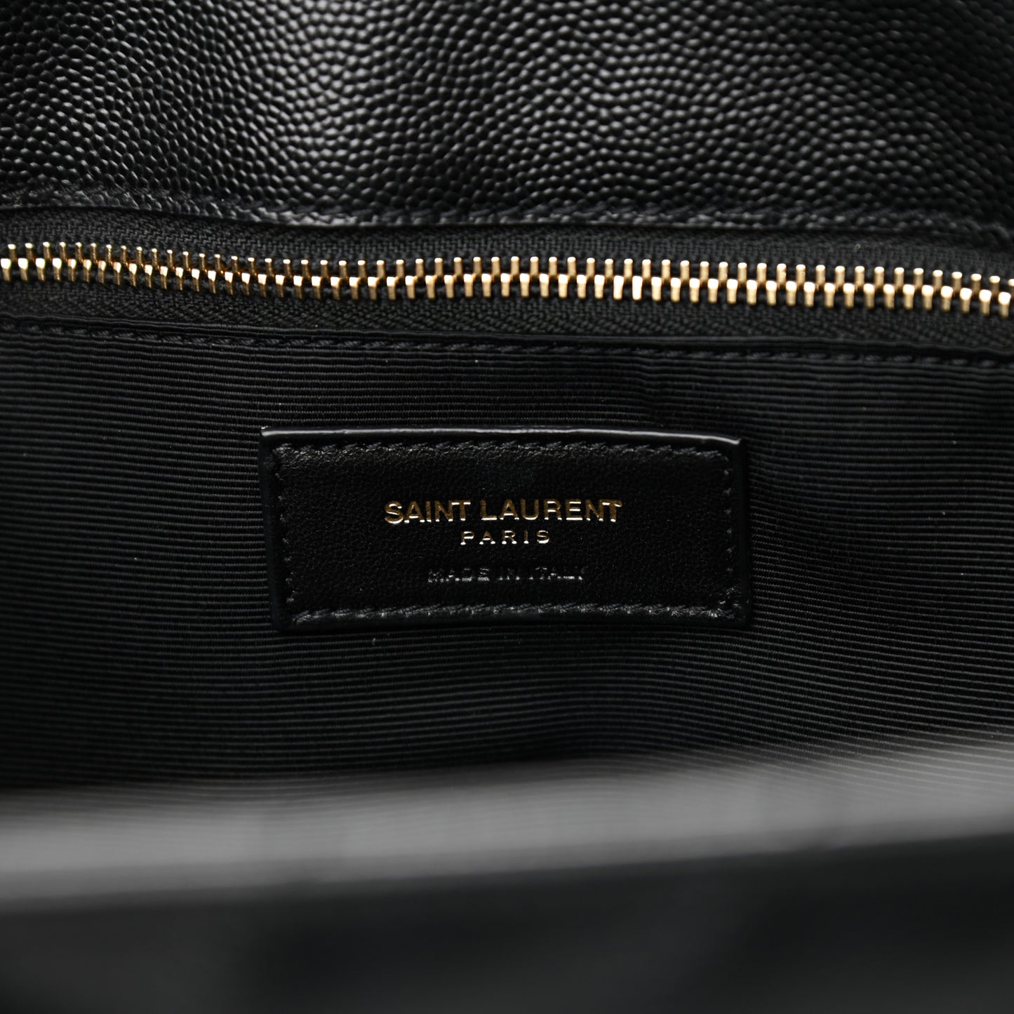 Grain De Poudre Matelasse Chevron Monogram Shopping Bag Black