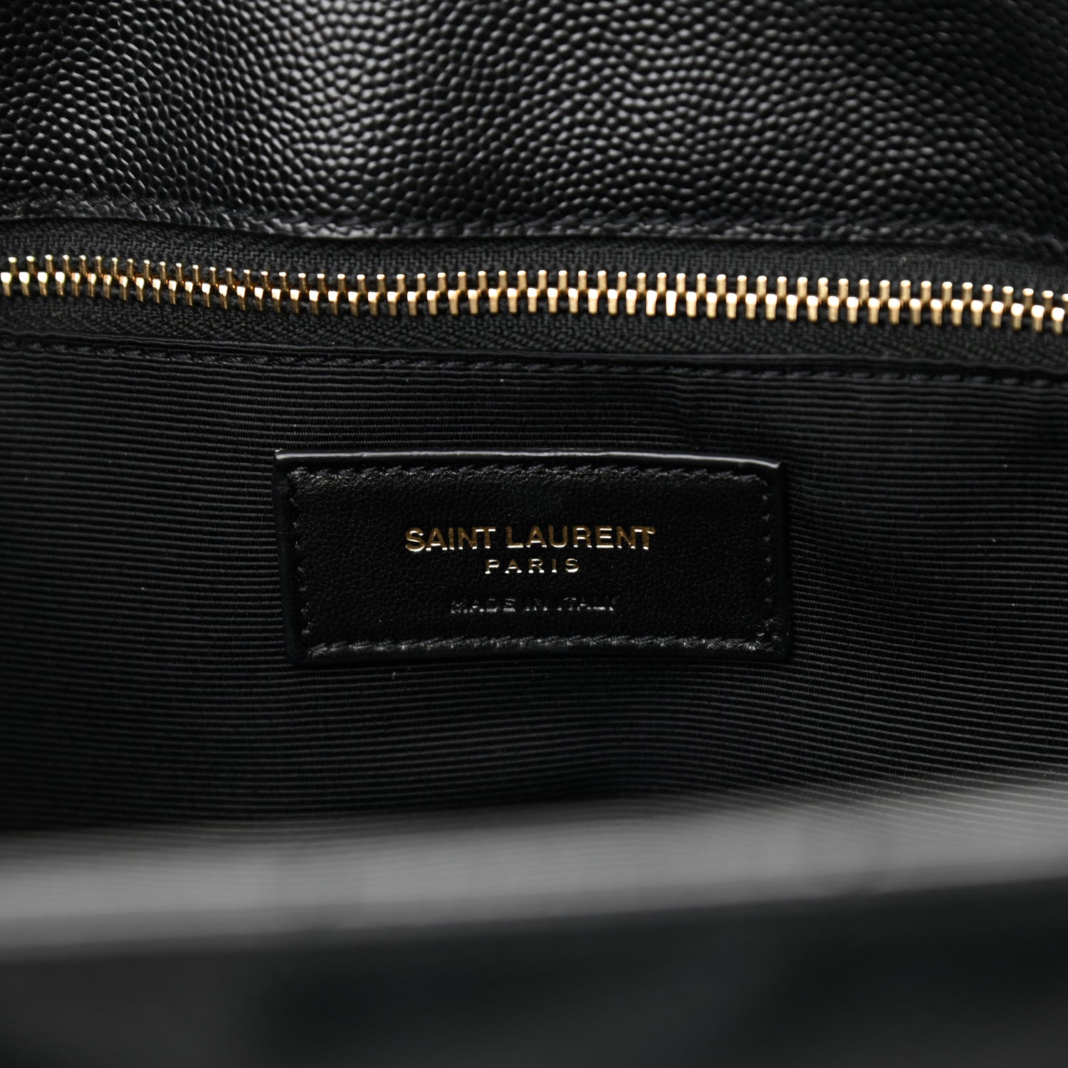 Saint Laurent Grain De Poudre Matelasse Chevron Monogram Shopping Bag Black 6 of 10