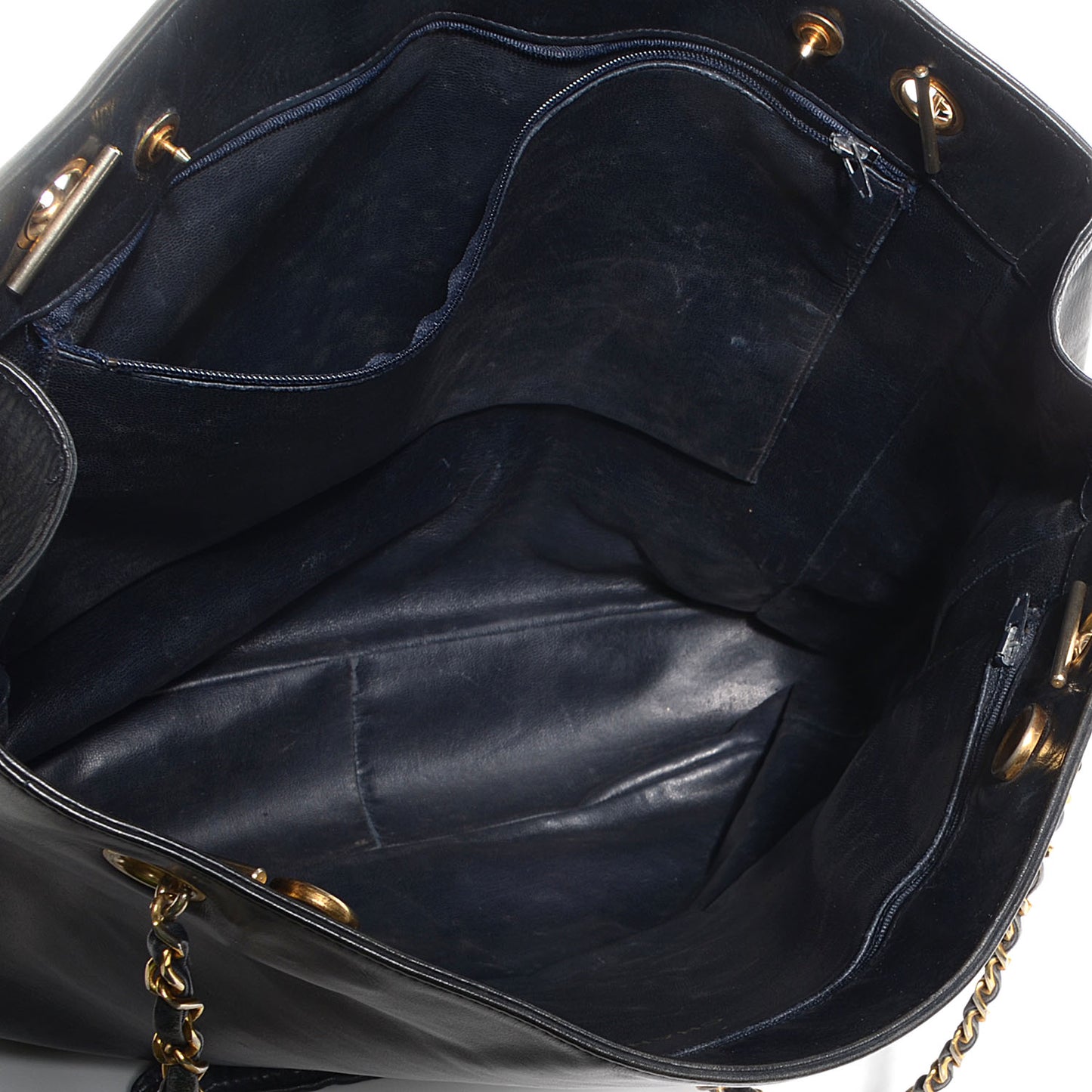 Lambskin Shopping Tote Black