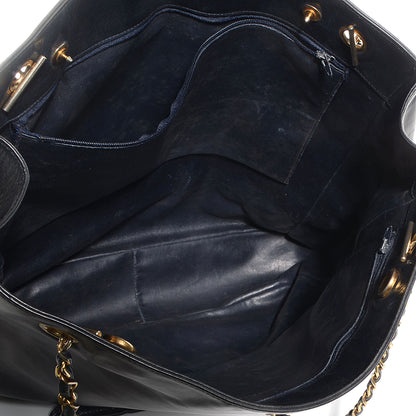 Chanel Lambskin Shopping Tote Black 5 of 8