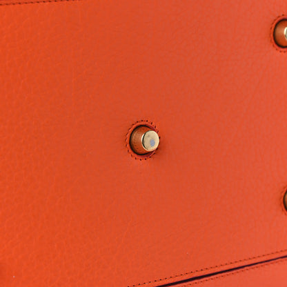 Celine Crisped Calfskin Small Tie Knot Tote Bright Orange 9 of 11