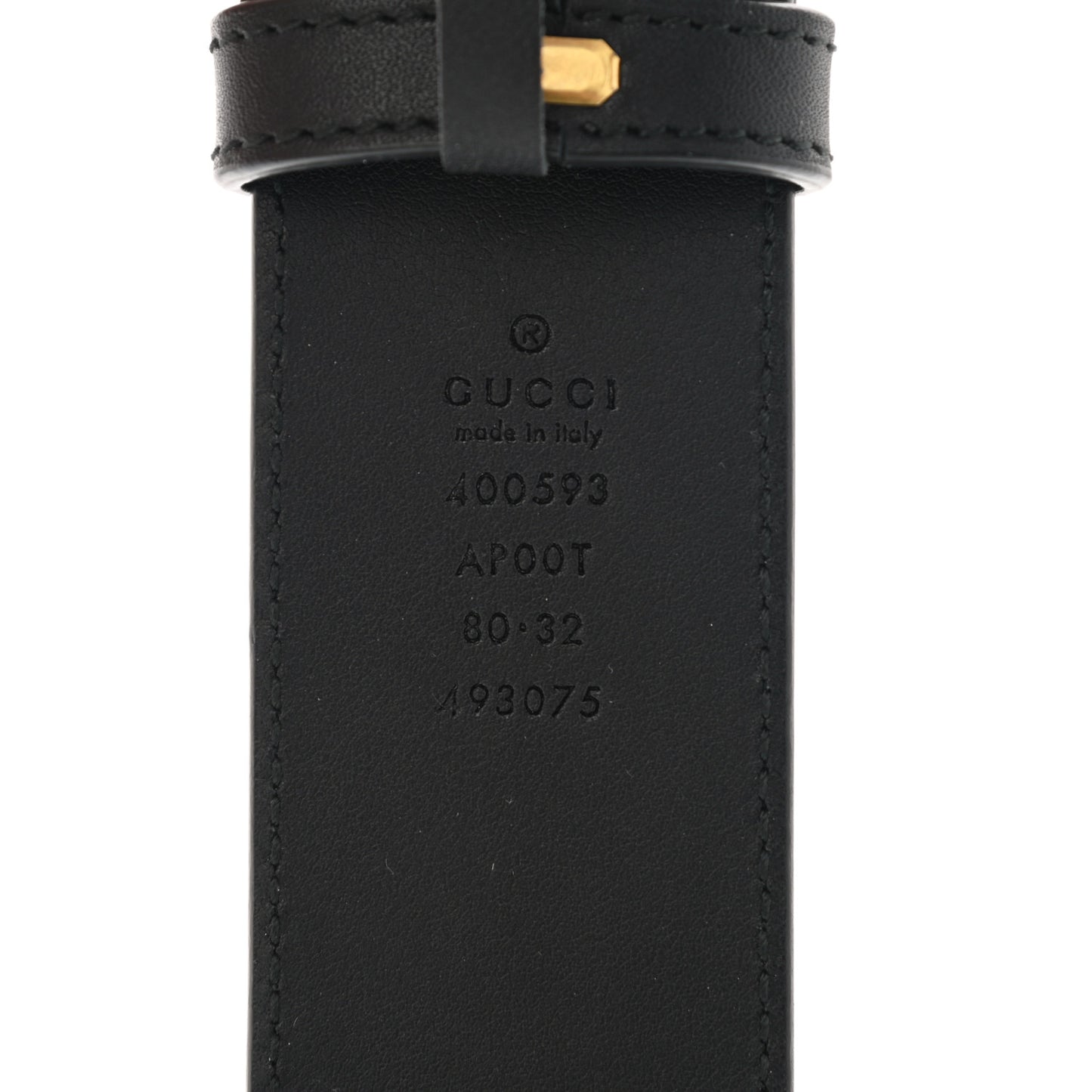 Calfskin Double G 40mm Belt 80 32 Black
