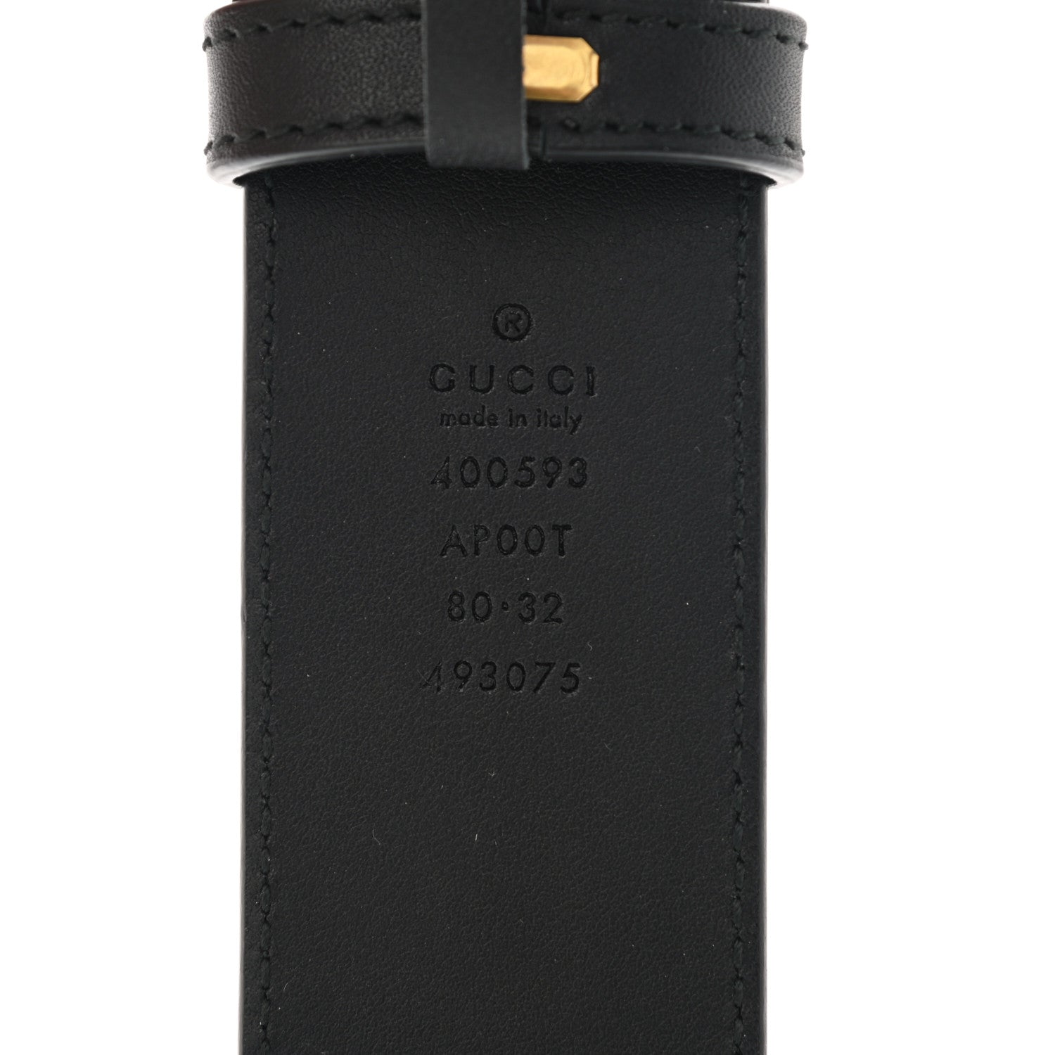 Gucci Calfskin Double G 40mm Belt 80 32 Black 3 of 5