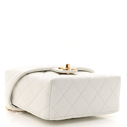 Chanel Caviar Quilted Handy Box Vanity Case White 4 of 10