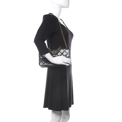 Chanel Glazed Calfskin Quilted Medium Perfect Edge Flap Black 2 of 13