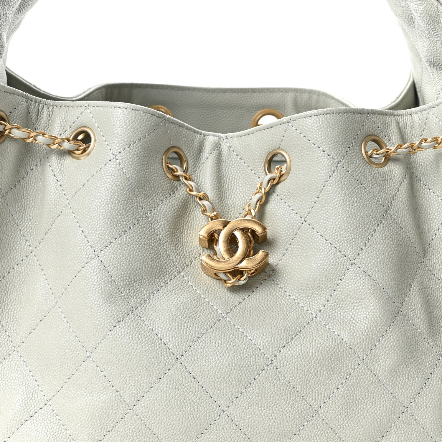 Chanel Caviar Quilted Small Chanel 25 Handbag Light Green 8 of 10