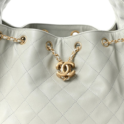 Chanel Caviar Quilted Small Chanel 25 Handbag Light Green 8 of 10