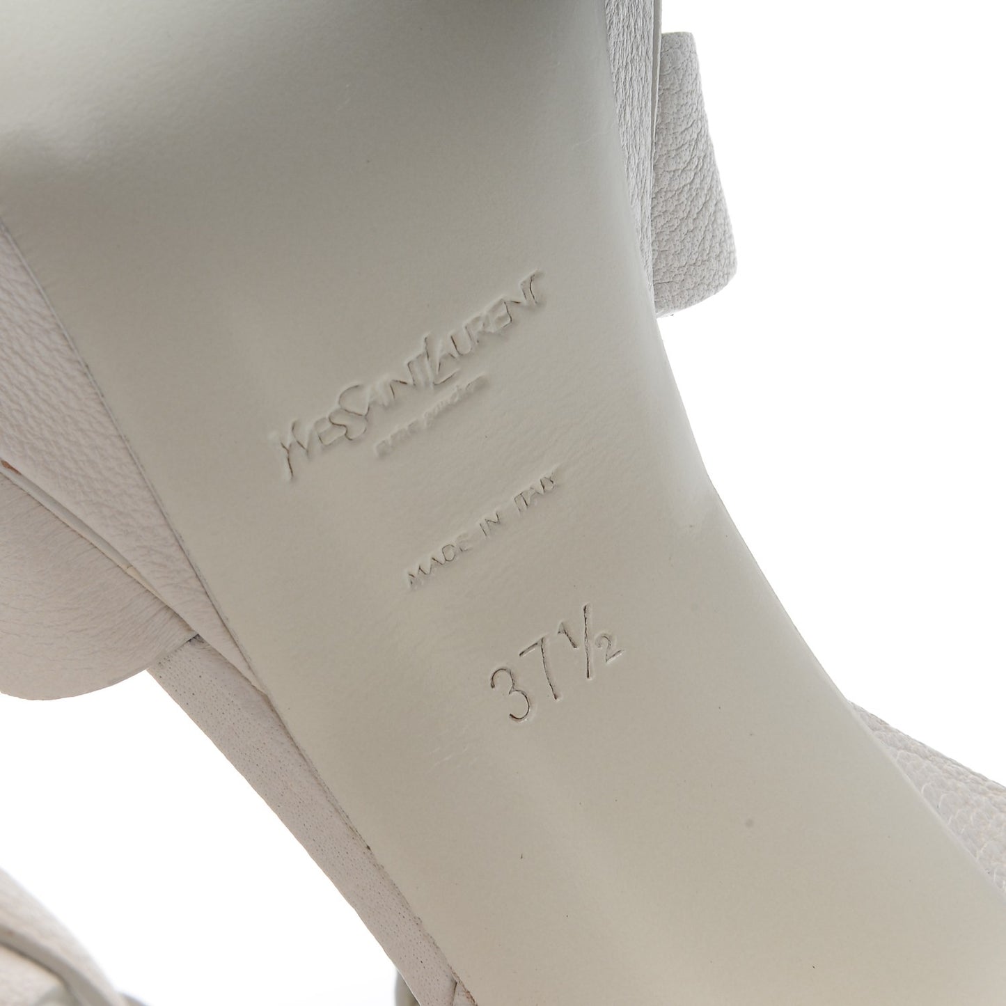 Calfskin Tribute 75 Platform Sandals 37.5 Porcellana