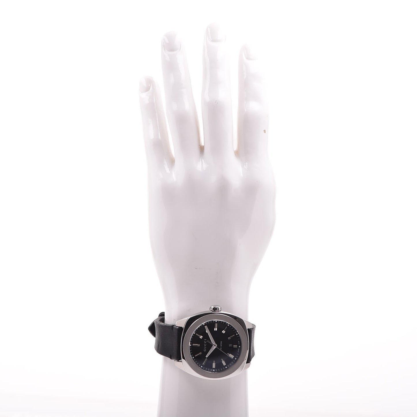 Stainless Steel Calfskin 44mm GG2570 Toscano Quartz Watch Black