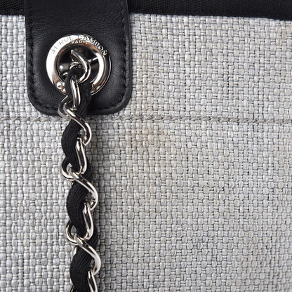 Chanel Canvas Deauville Large Tote Grey 12 of 13