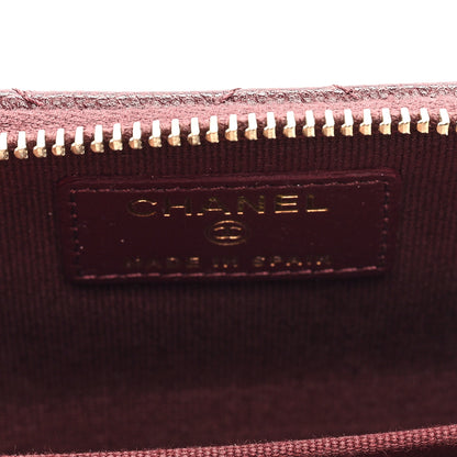 Chanel Caviar Quilted Studded CC Zip Card Holder Burgundy 6 of 7
