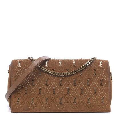 Saint Laurent Suede Studded Monogram Kate 99 Cinnamon 1 of 13