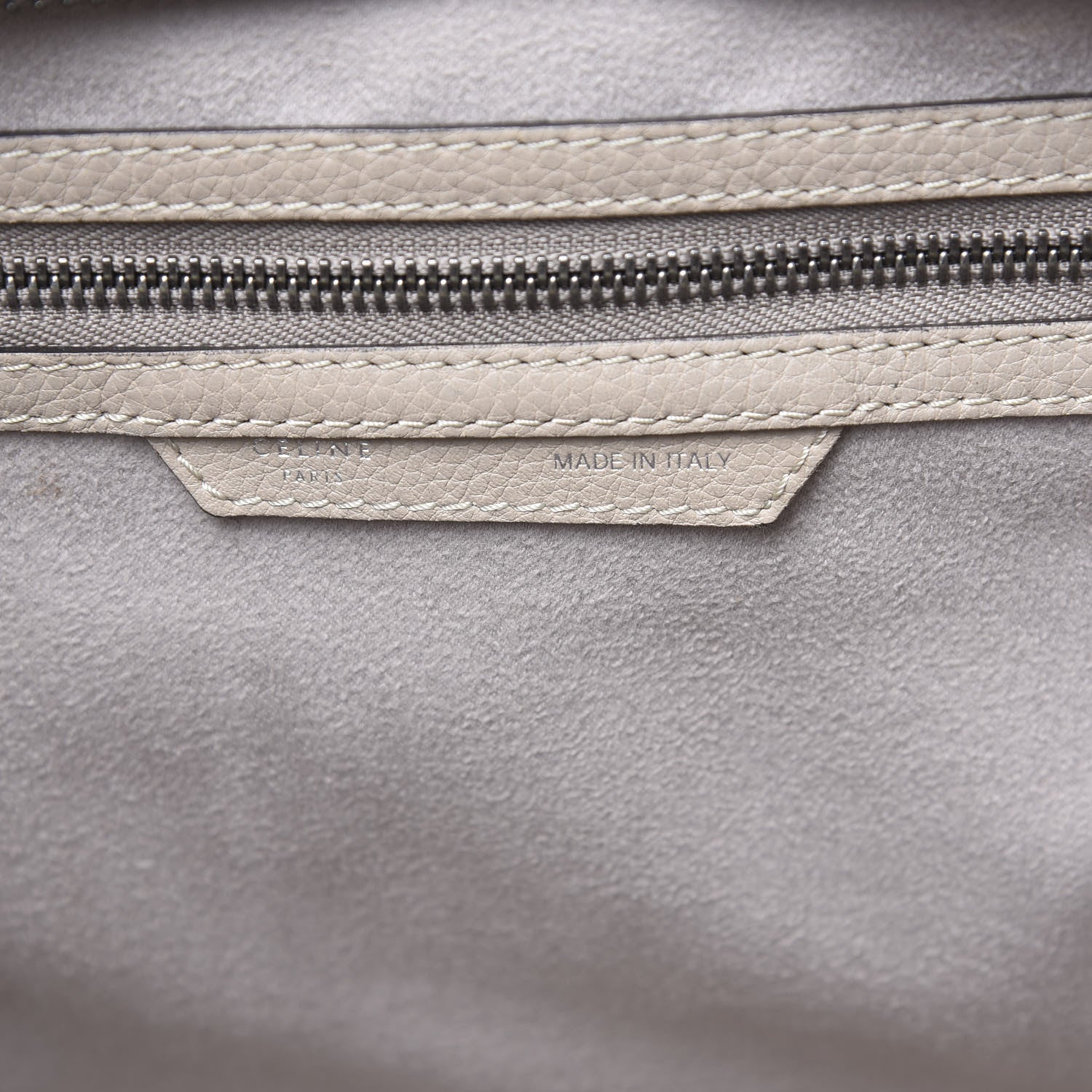 Celine Drummed Calfskin Mini Luggage Dune 6 of 18