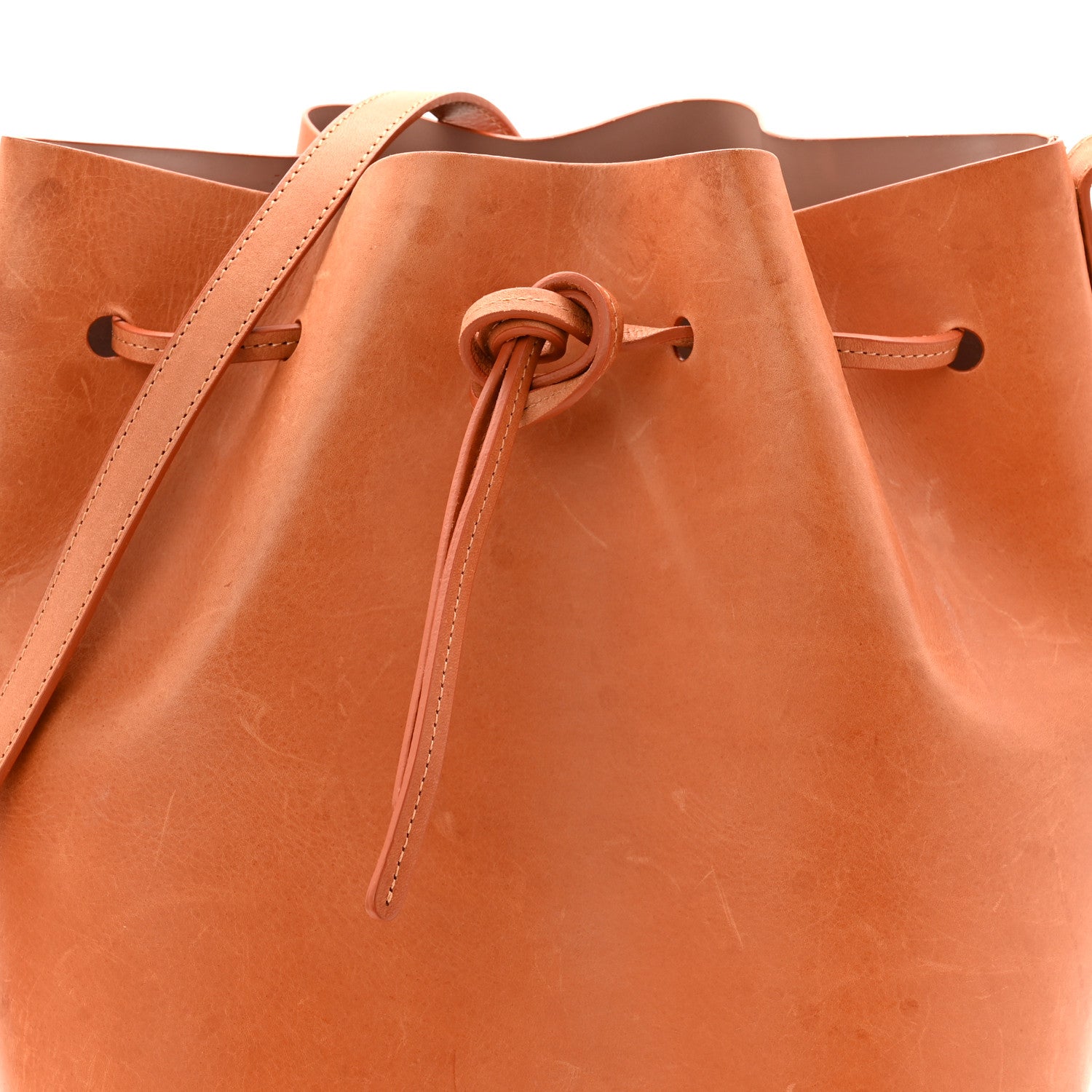 Mansur Gavriel Vegetable Tanned Calfskin Bucket Bag Cammello Rosa 9 of 15