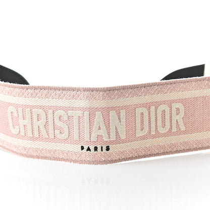 Christian Dior Canvas Embroidered Shoulder Strap Pink Multicolor 3 of 4