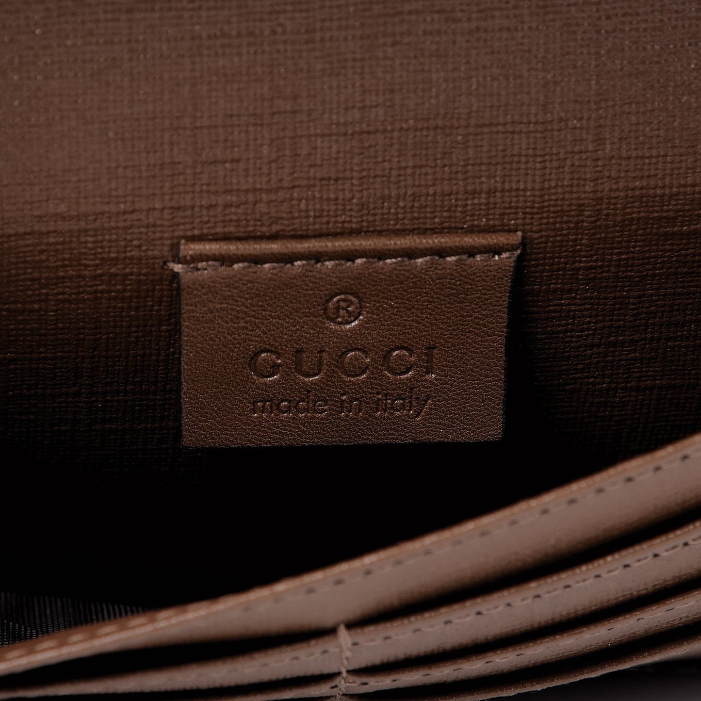GG Supreme Monogram Nice Continental Wallet Maple Brown