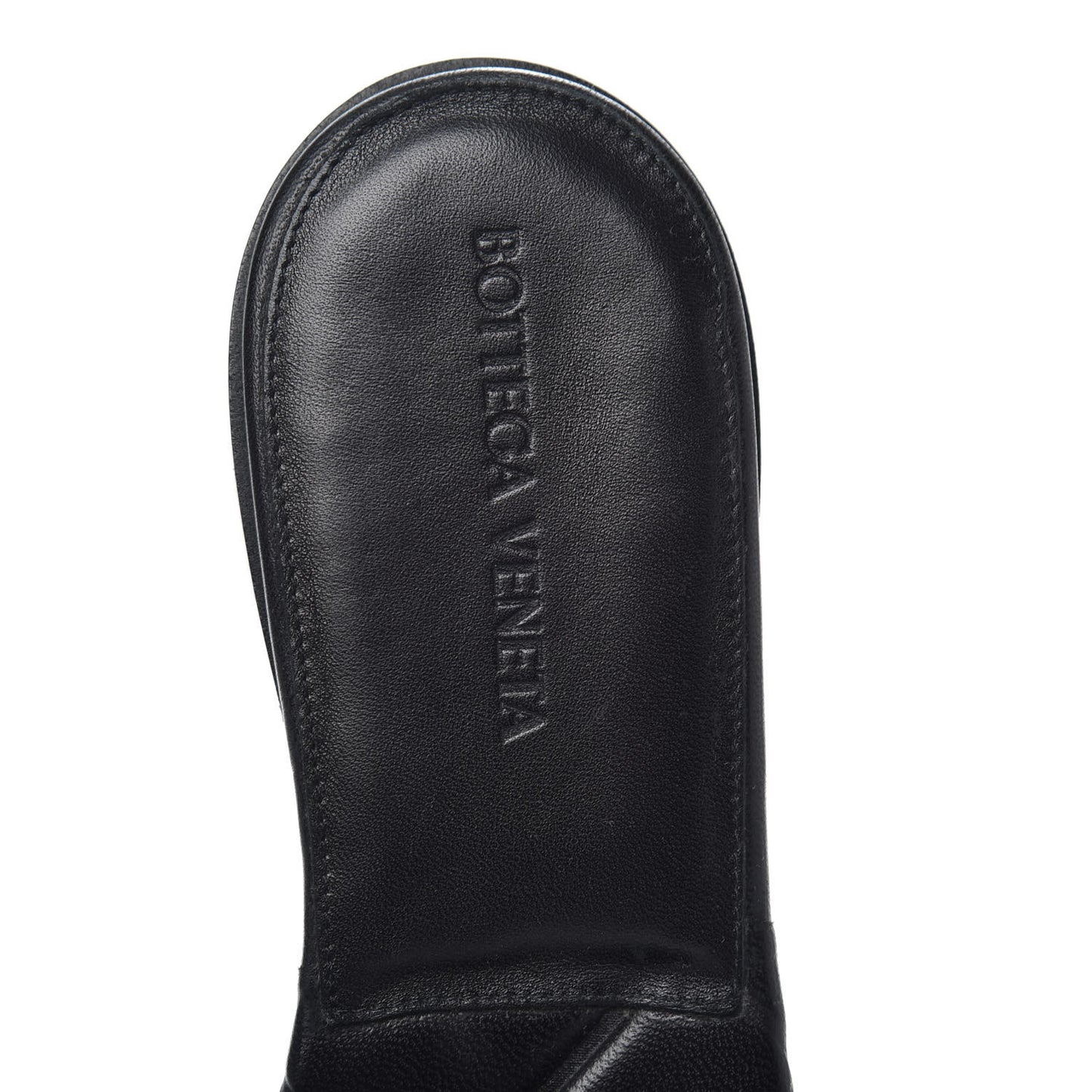 Nappa Quilted Rubber Lido Flat Sandals 38.5 Black